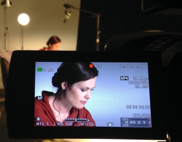 Recording the e-training 'Getting Things Done', Dr. Helena Lass, 05/2016. Photo: Kaur Lass